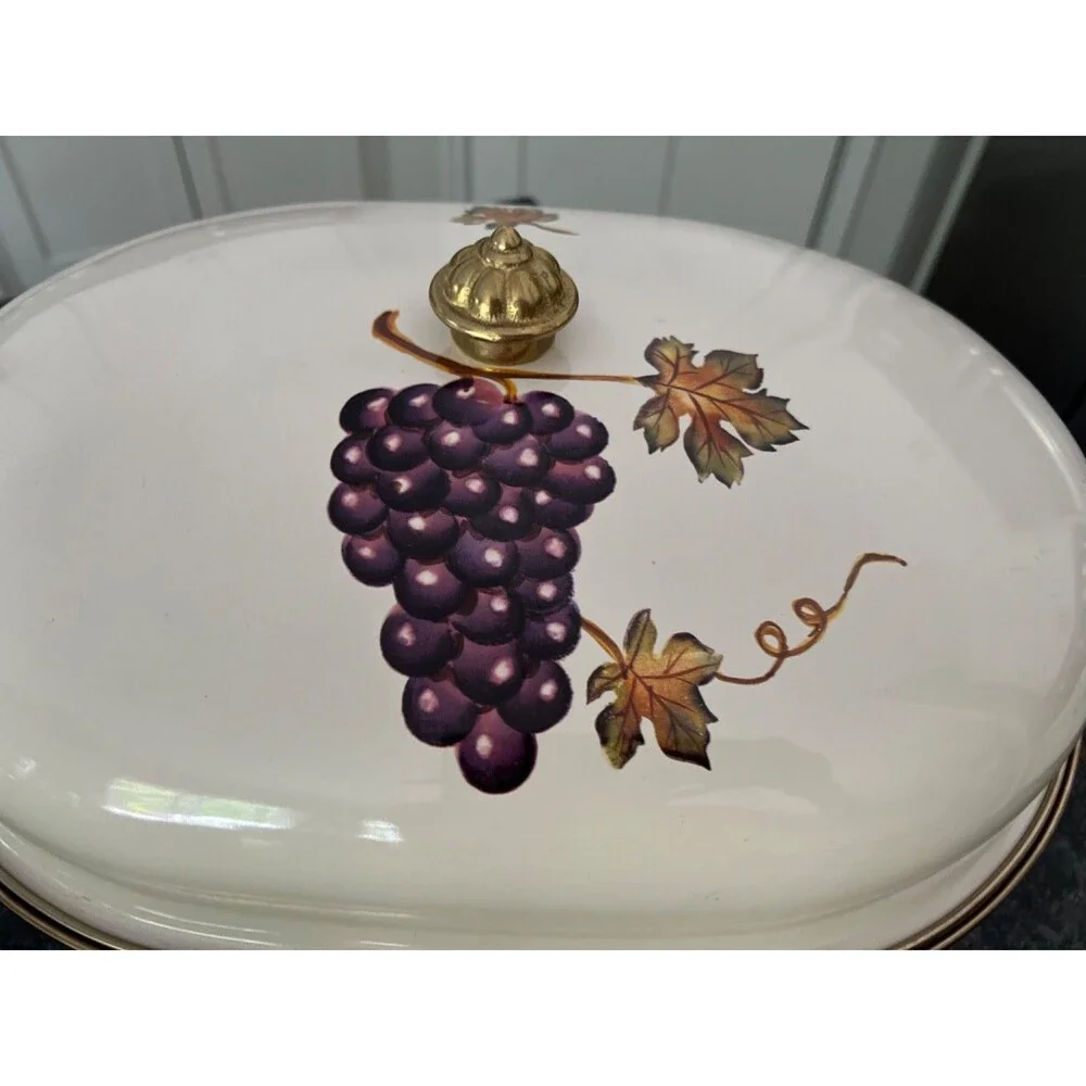 Villa Grande Porcelain Enamel 8 Quart Covered Casserole Dish